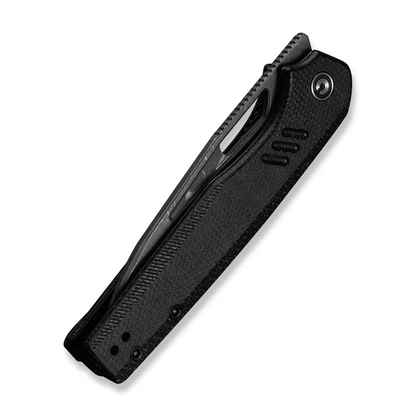 CIVIVI Knives™ Guile Liner Lock C24062B-DS1 Black Canvas Micarta Damascus Steel Pocket Knife