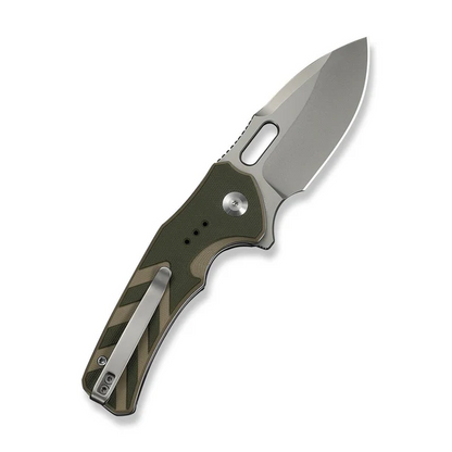 CIVIVI Knives™ Vexron Button Lock C24066-2 OD Green & Tan G10 14C28N Stainless Steel Pocket Knife