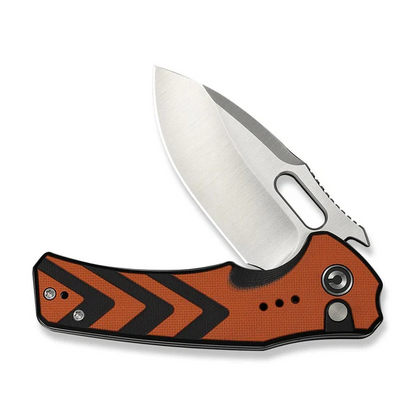 CIVIVI Knives™ Vexron Button Lock C24066-3 Orange & Black G10 14C28N Stainless Steel Pocket Knife