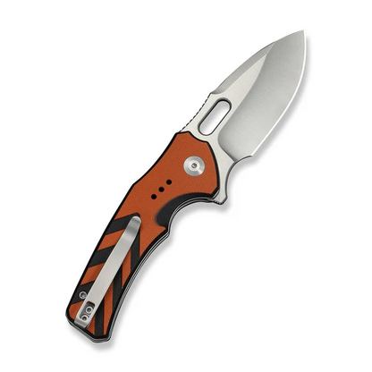 CIVIVI Knives™ Vexron Button Lock C24066-3 Orange & Black G10 14C28N Stainless Steel Pocket Knife