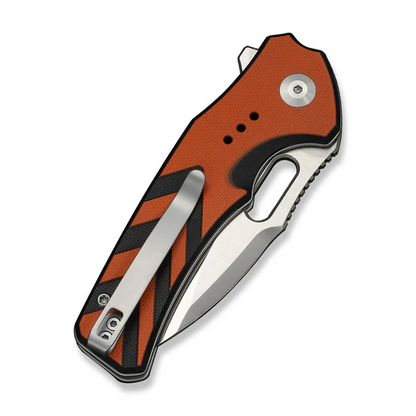 CIVIVI Knives™ Vexron Button Lock C24066-3 Orange & Black G10 14C28N Stainless Steel Pocket Knife