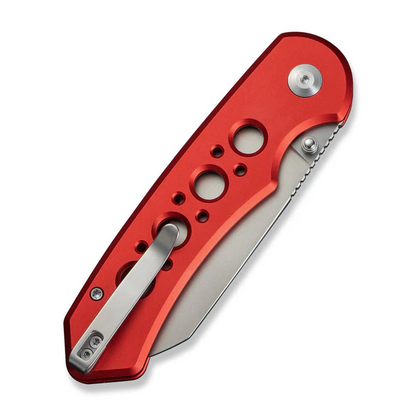 CIVIVI Knives™ Pragma Prime Button Lock C24067-2 Red Anodized Aluminum 14C28N Stainless Steel Pocket Knife