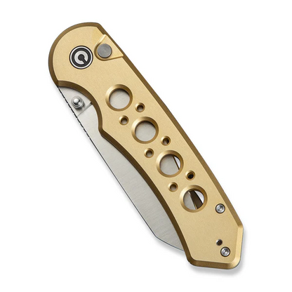 CIVIVI Knives™ Pragma Prime Button Lock C24067-3 Champagne Anodized Aluminum 14C28N Stainless Steel Pocket Knife