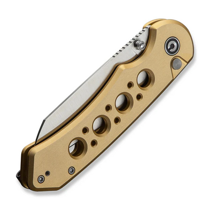 CIVIVI Knives™ Pragma Prime Button Lock C24067-3 Champagne Anodized Aluminum 14C28N Stainless Steel Pocket Knife
