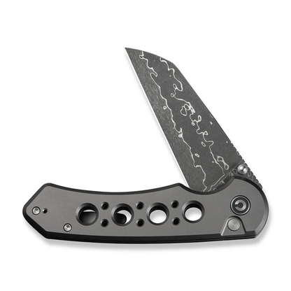 CIVIVI Knives™ Pragma Prime Button Lock C24067-DS1 Gray Anodized Aluminum Damascus Steel Pocket Knife