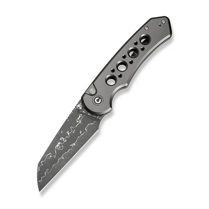CIVIVI Knives™ Pragma Prime Button Lock C24067-DS1 Gray Anodized Aluminum Damascus Steel Pocket Knife