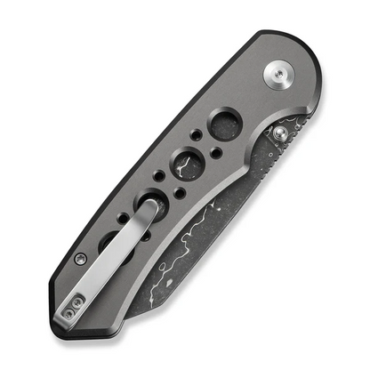 CIVIVI Knives™ Pragma Prime Button Lock C24067-DS1 Gray Anodized Aluminum Damascus Steel Pocket Knife