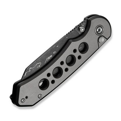 CIVIVI Knives™ Pragma Prime Button Lock C24067-DS1 Gray Anodized Aluminum Damascus Steel Pocket Knife