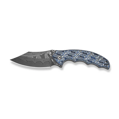 CIVIVI Knives™ Pentad Liner Lock C24068-DS1 Blue & White Vortex Micarta Damascus Steel Pocket Knife