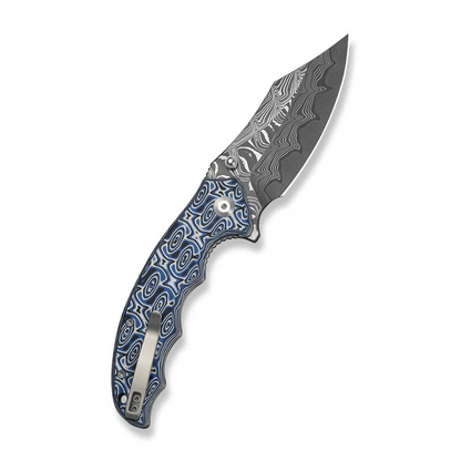 CIVIVI Knives™ Pentad Liner Lock C24068-DS1 Blue & White Vortex Micarta Damascus Steel Pocket Knife