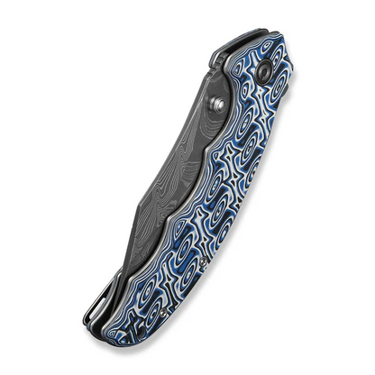 CIVIVI Knives™ Pentad Liner Lock C24068-DS1 Blue & White Vortex Micarta Damascus Steel Pocket Knife