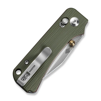 CIVIVI Knives™ Baby Banter 2 TG Crossbar Lock C24074-1 Green & Red G10 14C28N Stainless Steel Pocket Knife