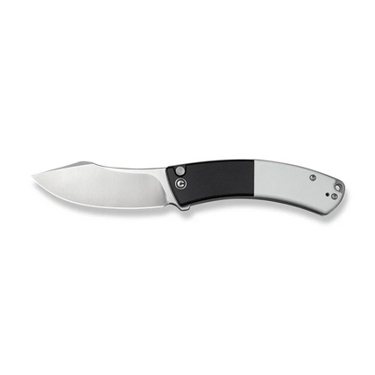 CIVIVI Knives™ Outlaw Muk Button Lock C24079-4 White G10 and Black G10 14C28N Stainless Steel Pocket Knife