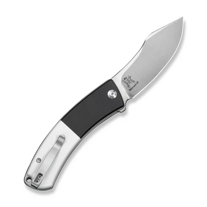 CIVIVI Knives™ Outlaw Muk Button Lock C24079-4 White G10 and Black G10 14C28N Stainless Steel Pocket Knife