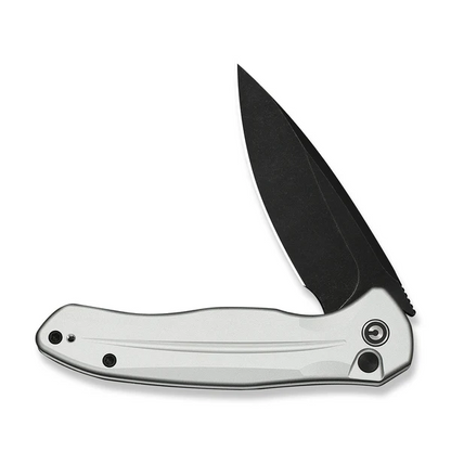 CIVIVI Knives™ Kitefin Button Lock C24091-2 Silver Anodized Aluminum 14C28N Stainless Steel Pocket Knife