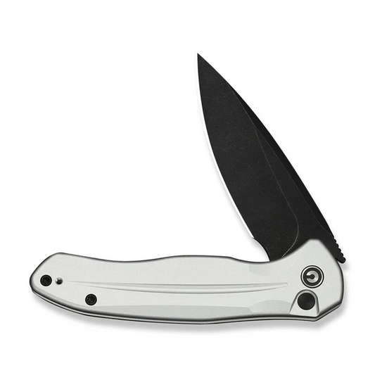 CIVIVI Knives™ Kitefin Button Lock C24091-2 Silver Anodized Aluminum 14C28N Stainless Steel Pocket Knife