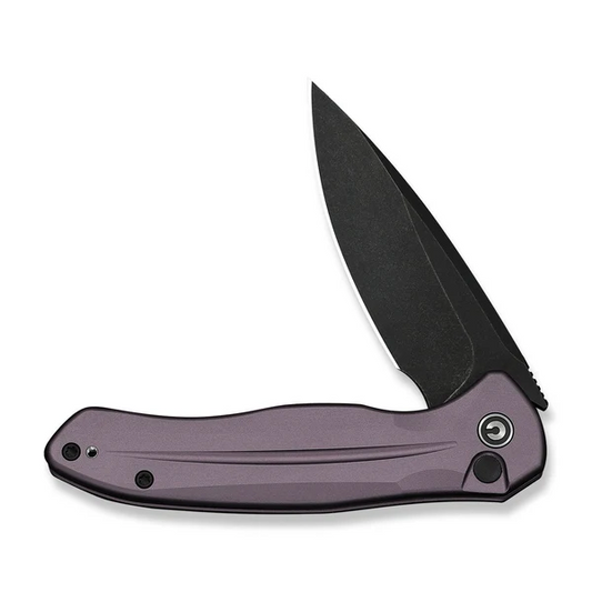 CIVIVI Knives™ Kitefin Button Lock C24091-3 Purple Anodized Aluminum 14C28N Stainless Steel Pocket Knife