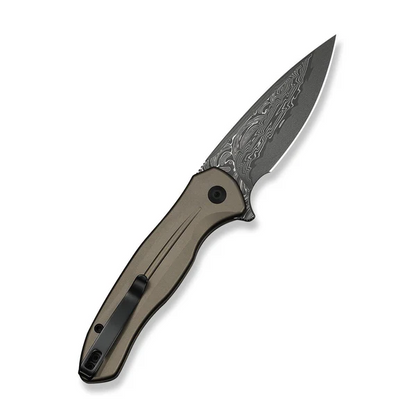 CIVIVI Knives™ Kitefin Button Lock C24091-DS1 Brownish Gray Anodized Aluminum Damascus Steel Pocket Knife