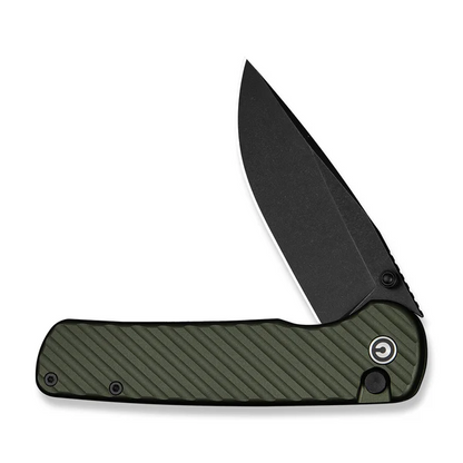 CIVIVI Knives™ Iron Tide Button Lock C25011-2 Forest Green Anodized Aluminum 14C28N Stainless Steel Pocket Knife