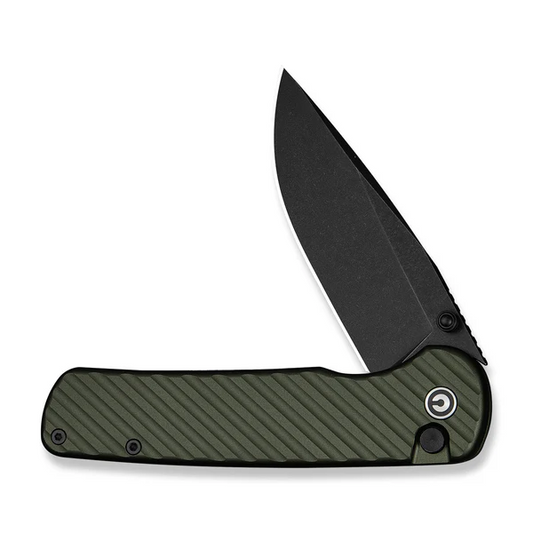 CIVIVI Knives™ Iron Tide Button Lock C25011-2 Forest Green Anodized Aluminum 14C28N Stainless Steel Pocket Knife