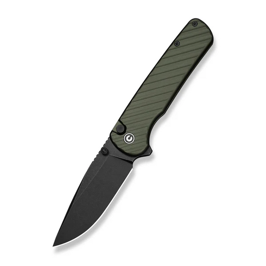 CIVIVI Knives™ Iron Tide Button Lock C25011-2 Forest Green Anodized Aluminum 14C28N Stainless Steel Pocket Knife