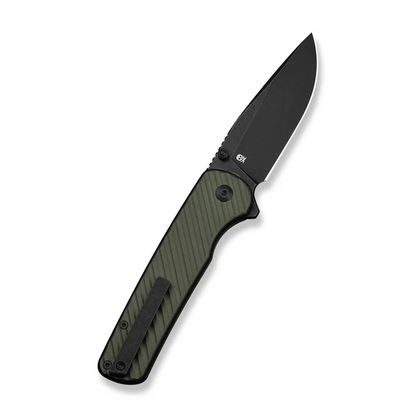 CIVIVI Knives™ Iron Tide Button Lock C25011-2 Forest Green Anodized Aluminum 14C28N Stainless Steel Pocket Knife