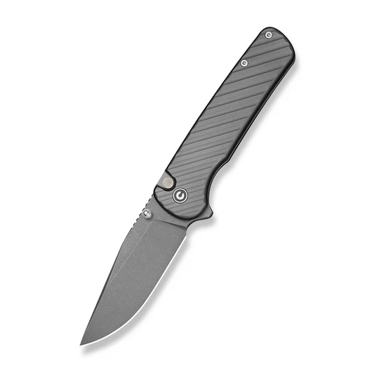 CIVIVI Knives™ Iron Tide Button Lock C25011-3 Gray Anodized Aluminum 14C28N Stainless Steel Pocket Knife