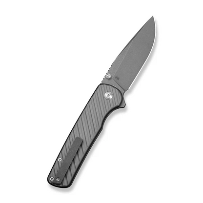 CIVIVI Knives™ Iron Tide Button Lock C25011-3 Gray Anodized Aluminum 14C28N Stainless Steel Pocket Knife