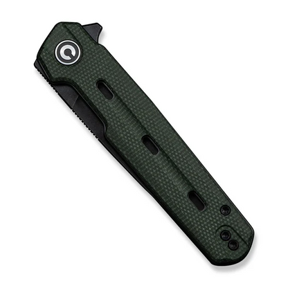 CIVIVI Knives™ Navo Liner Lock C25015A-2 Green Canvas Micarta Nitro-V Stainless Steel Pocket Knife