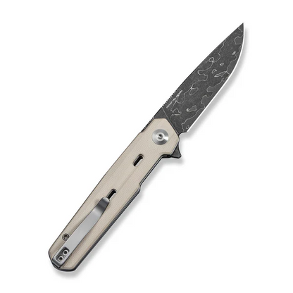 CIVIVI Knives™ Navo Liner Lock C25015A-DS1 White G10 Damascus Steel Pocket Knife