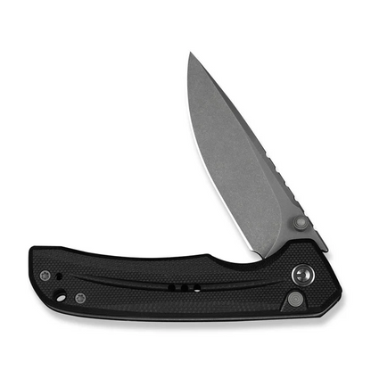 CIVIVI Knives™ Tarask Button Lock C25023C-1 Black G10 Nitro-V Stainless Steel Pocket Knife