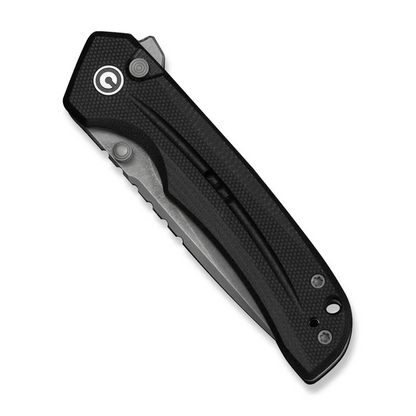 CIVIVI Knives™ Tarask Button Lock C25023C-1 Black G10 Nitro-V Stainless Steel Pocket Knife