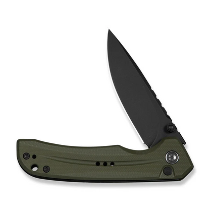 CIVIVI Knives™ Tarask Button Lock C25023C-2 OD Green G10 Nitro-V Stainless Steel Pocket Knife