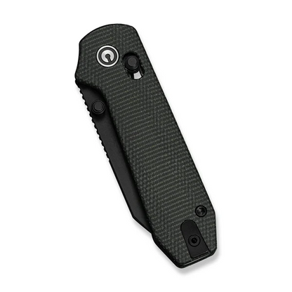 CIVIVI Knives™ Lil Yonder Crossbar Lock C25025B-2 Dark Green Canvas Micarta 14C28N Stainless Steel Pocket Knife