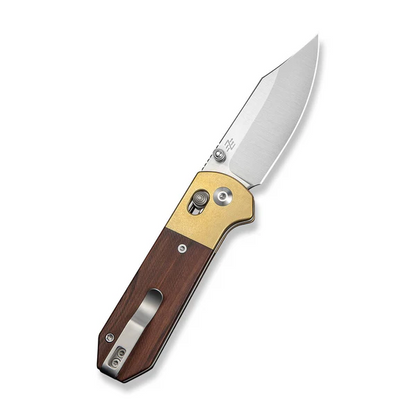 CIVIVI Knives™ Yonder Crossbar Lock C25026-1 Guibourtia Wood 14C28N Stainless Steel Pocket Knife