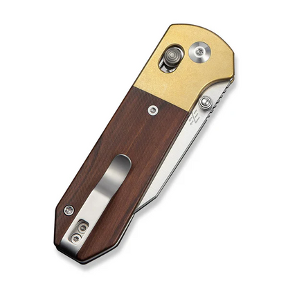 CIVIVI Knives™ Yonder Crossbar Lock C25026-1 Guibourtia Wood 14C28N Stainless Steel Pocket Knife