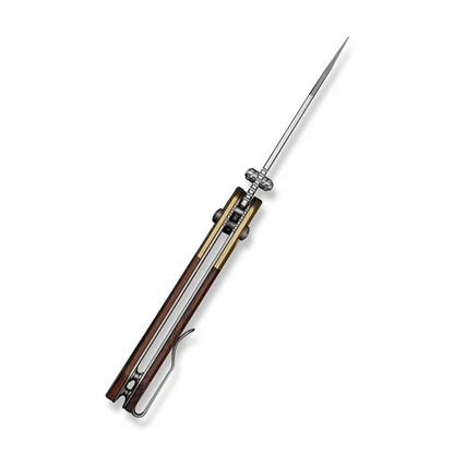 CIVIVI Knives™ Yonder Crossbar Lock C25026-1 Guibourtia Wood 14C28N Stainless Steel Pocket Knife