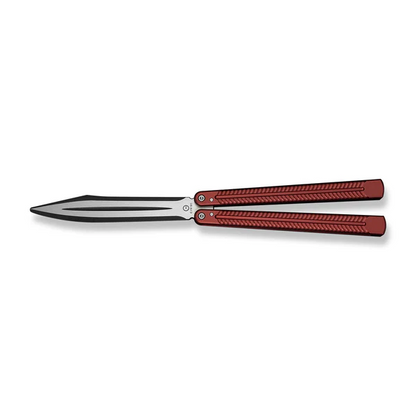 CIVIVI Knives™ Dracolisk Butterfly Trainer C25028-3 Burgundy Anodized Aluminum 9Cr18MoV Stainless Steel Pocket Knife