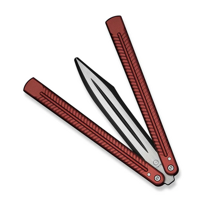 CIVIVI Knives™ Dracolisk Butterfly Trainer C25028-3 Burgundy Anodized Aluminum 9Cr18MoV Stainless Steel Pocket Knife