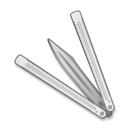 CIVIVI Knives™ Dracolisk Butterfly Trainer C25028-4 Silver Anodized Aluminum 9Cr18MoV Stainless Steel Pocket Knife