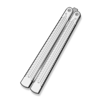 CIVIVI Knives™ Dracolisk Butterfly Trainer C25028-4 Silver Anodized Aluminum 9Cr18MoV Stainless Steel Pocket Knife
