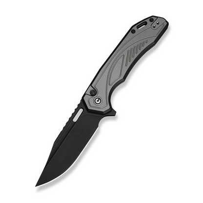 CIVIVI Knives™ Zelthara Button Lock C25076-2 Gray Anodized Aluminum 14C28N Stainless Steel Pocket Knife