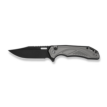 CIVIVI Knives™ Zelthara Button Lock C25076-2 Gray Anodized Aluminum 14C28N Stainless Steel Pocket Knife