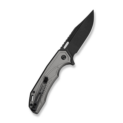 CIVIVI Knives™ Zelthara Button Lock C25076-2 Gray Anodized Aluminum 14C28N Stainless Steel Pocket Knife