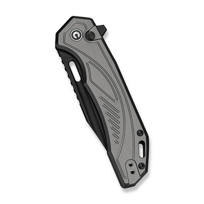 CIVIVI Knives™ Zelthara Button Lock C25076-2 Gray Anodized Aluminum 14C28N Stainless Steel Pocket Knife
