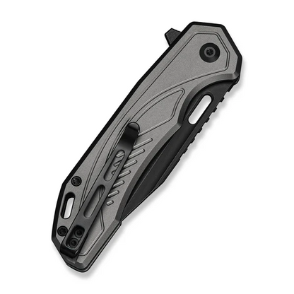 CIVIVI Knives™ Zelthara Button Lock C25076-2 Gray Anodized Aluminum 14C28N Stainless Steel Pocket Knife