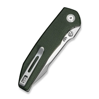 CIVIVI Knives™ Ryson-E Liner Lock C25097-3 Dark Green Canvas Micarta 14C28N Stainless Steel Pocket Knife