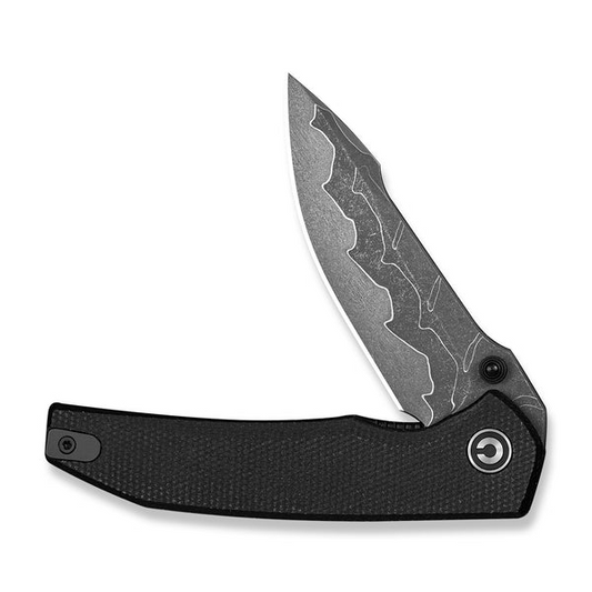 CIVIVI Knives™ Ryson-E Liner Lock C25097-DS1 Black Canvas Micarta Damascus Steel Pocket Knife