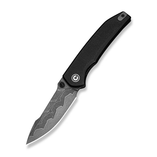 CIVIVI Knives™ Ryson-E Liner Lock C25097-DS1 Black Canvas Micarta Damascus Steel Pocket Knife