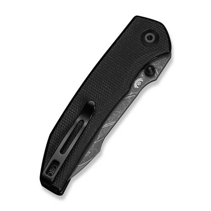 CIVIVI Knives™ Ryson-E Liner Lock C25097-DS1 Black Canvas Micarta Damascus Steel Pocket Knife